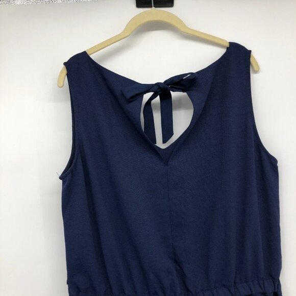 Monk + Lou Blue Sleeveless Jumpsuit size L - Picture 10 of 16